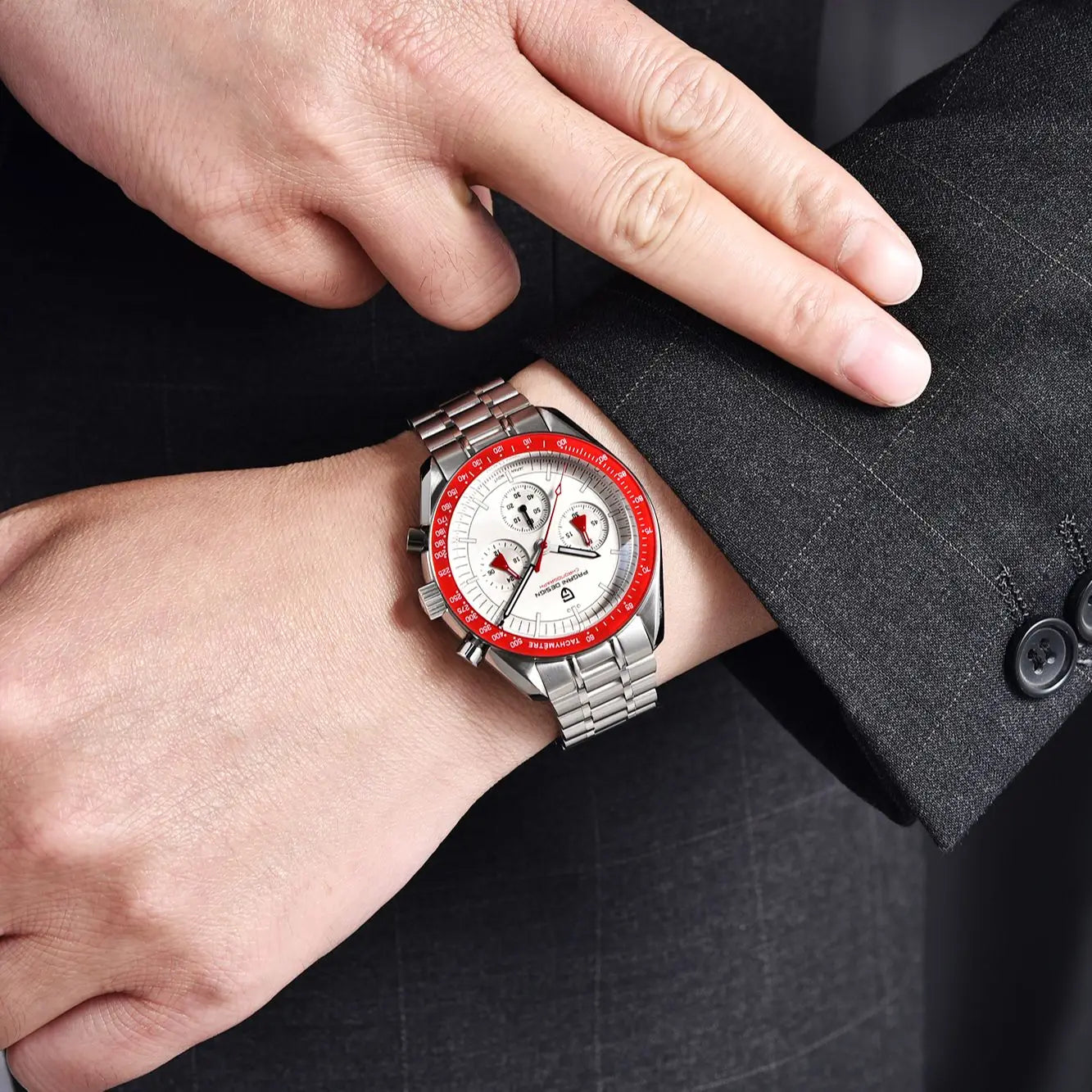 AK Project Quarz-Chronograph für Herren – Saphirglas und automatisches Datum
