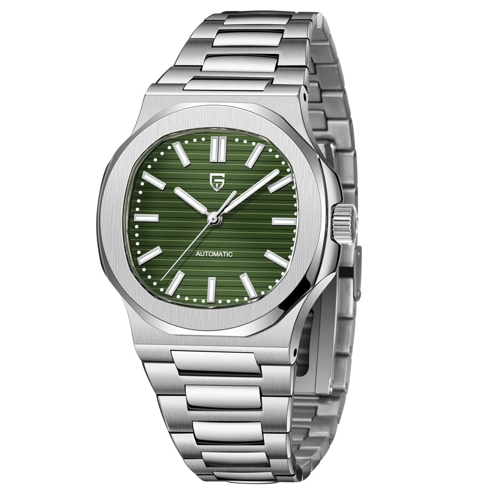 40MM Klassische Automatik-Herrenuhr – Edelstahl & Saphirglas