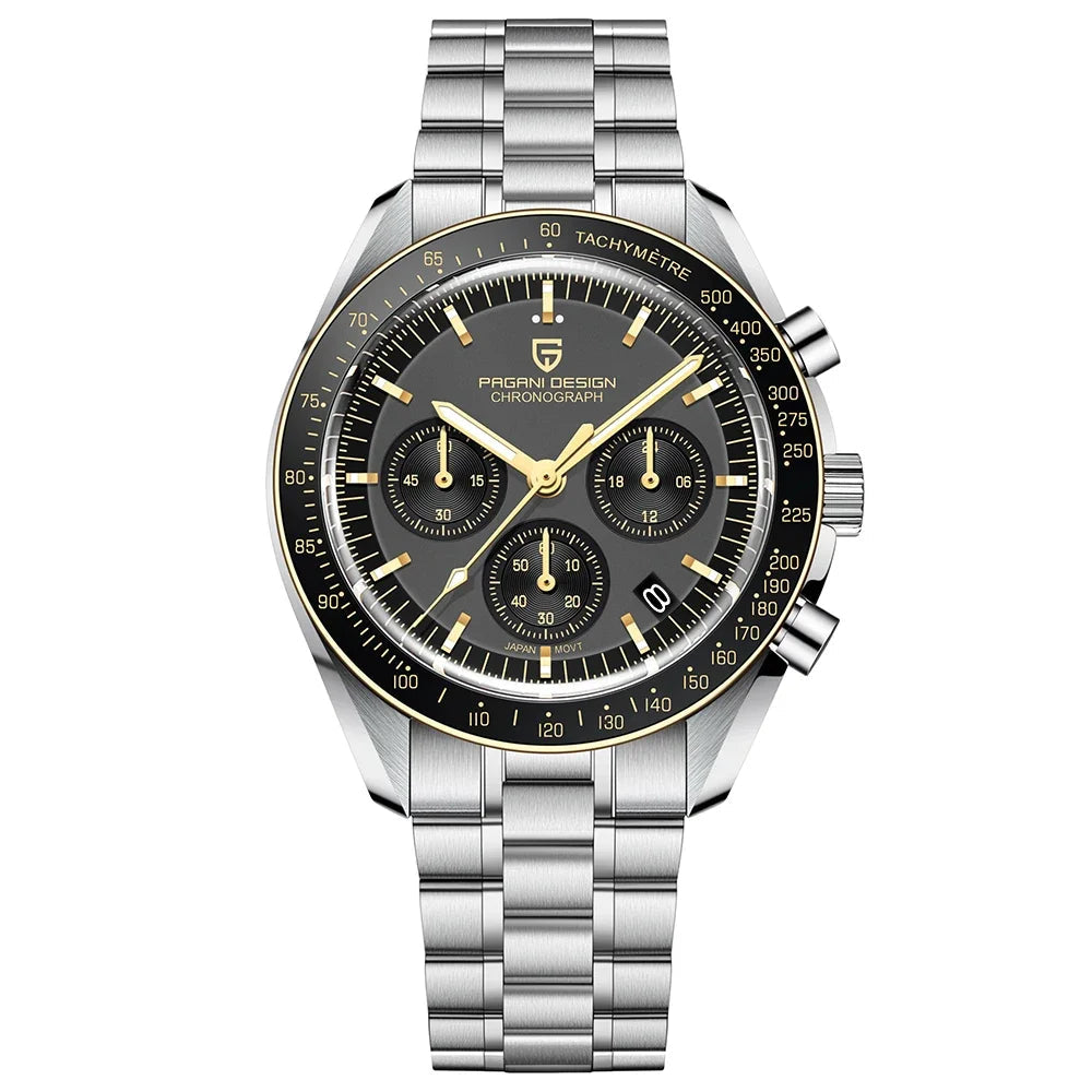 Eleganter Quarz-Chronograph für Herren – Automatisches Datum & Saphirglas