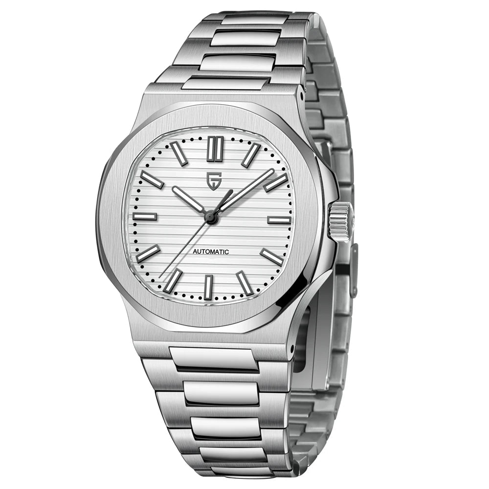40MM Klassische Automatik-Herrenuhr – Edelstahl & Saphirglas