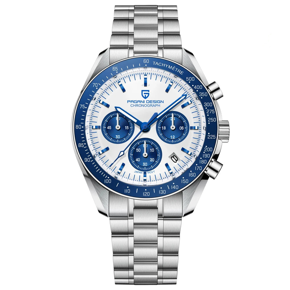 AK Project Quarz-Chronograph für Herren – Saphirglas und automatisches Datum