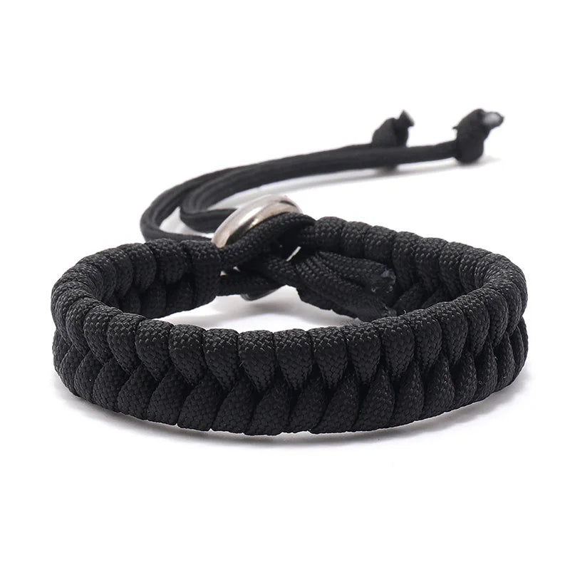 Handgewebtes Paracord Überlebensarmband – Verstellbares Punk Design, Modearmband