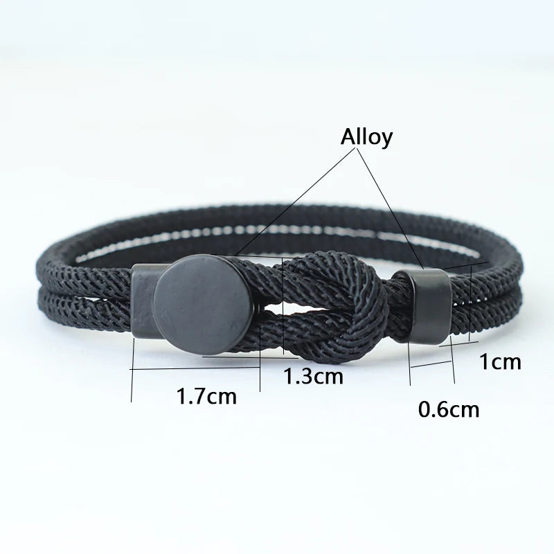 Doppellagiges 4mm-Nylonseil-Armband – Drei Größen, Glücksbringer