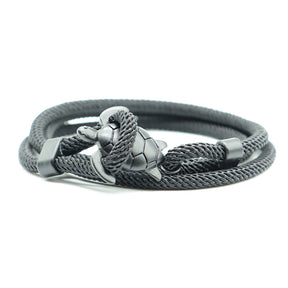 Armband mit Meerestier-Schildkröte – Multilayer, Verstellbar, Seil-Armband, Nautisches Zubehör