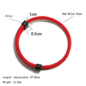 Verstellbares Rotes Fadenarmband – Minimalistisch, Yoga & Meditation